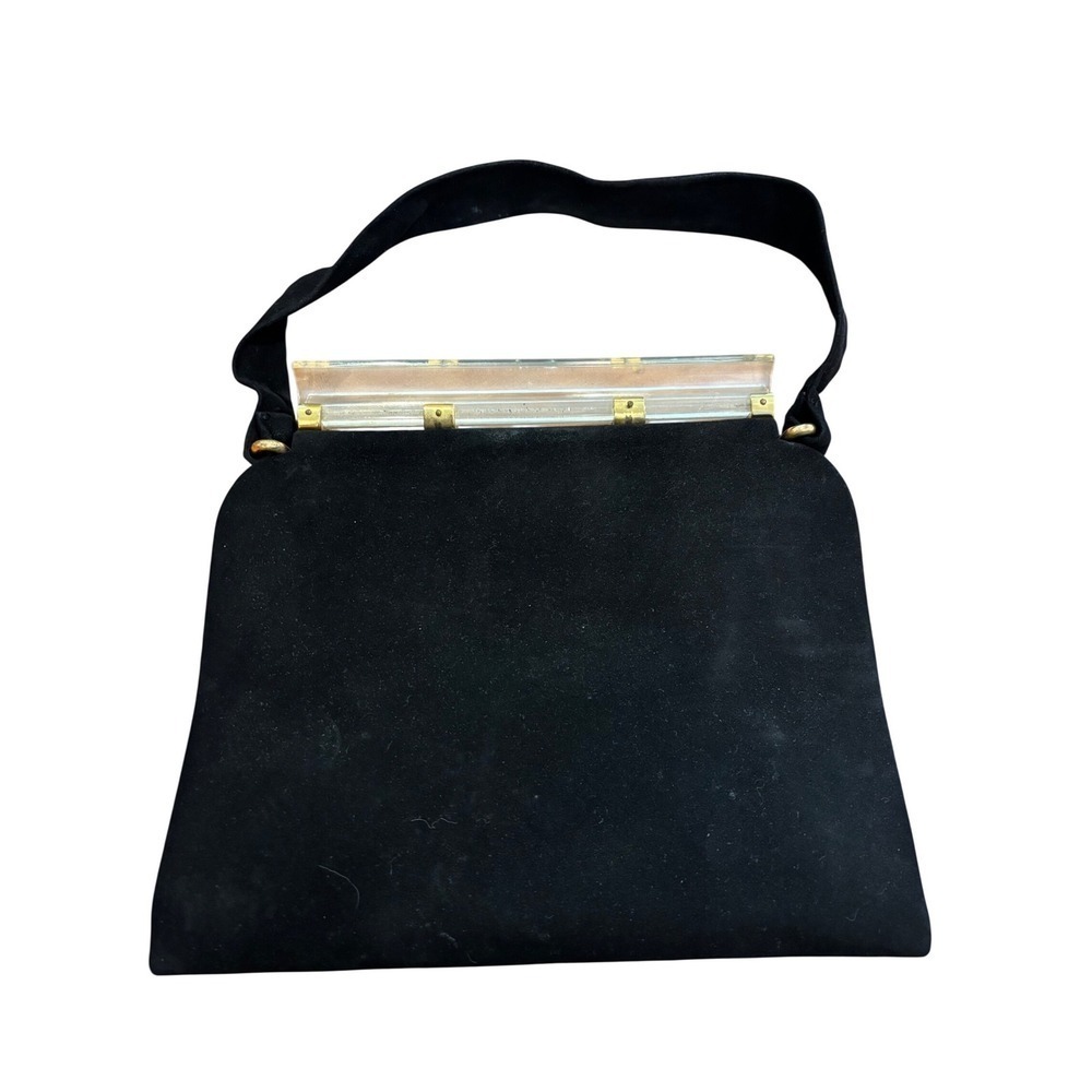 Koret Handbag Black Vintage Lucite Frame Koretelope Evening Bag 1960s MCM